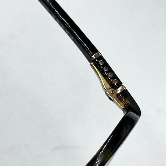 Prada VPR 05G Brown Tortoise Color Crystal Rectangle Eyeglass Women Frames Italy - Picture 12 of 16